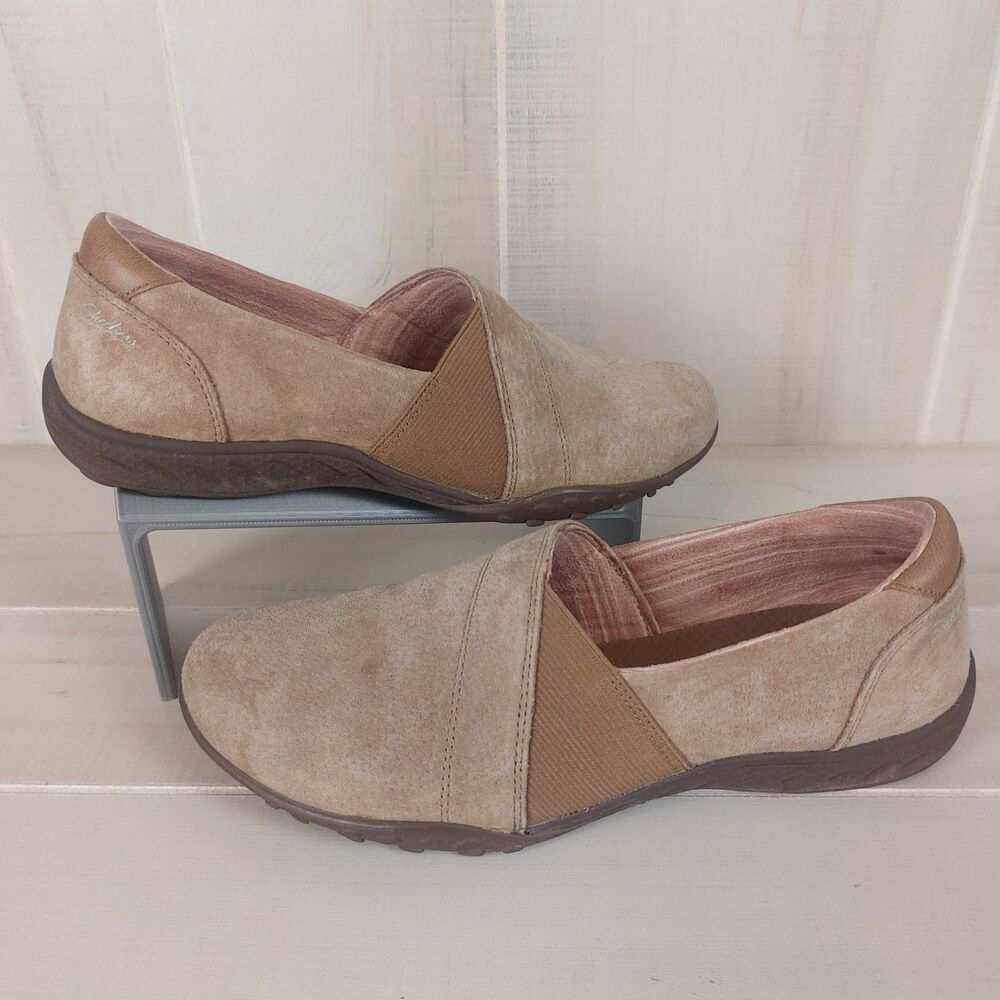 Skechers Breathe Easy Kindred Shoes Women’s Sz 8 Brown Relaxed Fit 100377